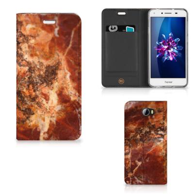 Huawei Y5 2 | Y6 Compact | Standcase | Marmer Bruin