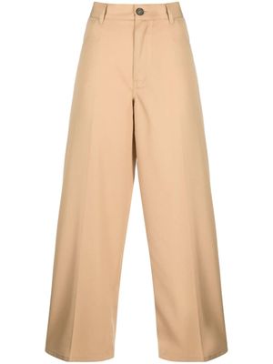 Jil Sander pantalon ample à taille-haute - Tons neutres