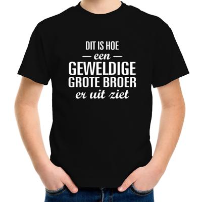 Geweldige grote broer - cadeau t-shirt - zwart - voor jongens - kinderen