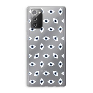 Eyes pattern: Samsung Galaxy Note 20 / Note 20 5G Transparant Hoesje