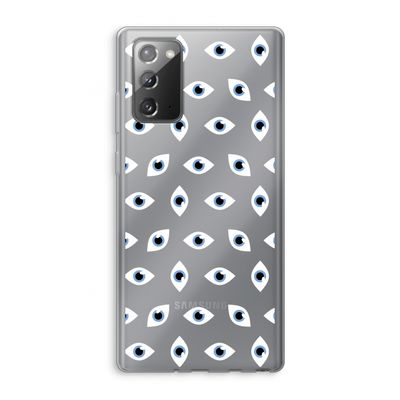 Eyes pattern: Samsung Galaxy Note 20 / Note 20 5G Transparant Hoesje