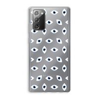 Eyes pattern: Samsung Galaxy Note 20 / Note 20 5G Transparant Hoesje