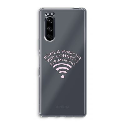 Home Is Where The Wifi Is: Sony Xperia 5 Transparant Hoesje