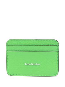 Acne Studios porte-cartes en cuir à logo imprimé - Vert