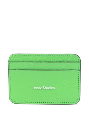 Acne Studios porte-cartes en cuir à logo imprimé - Vert