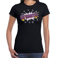 Sterkte cadeau shirt zwart voor dames