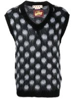 Marni gilet à pois - Noir