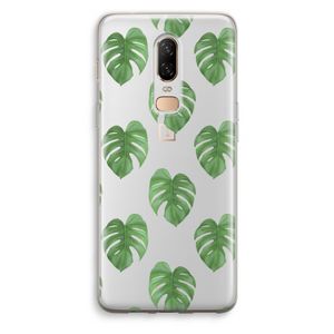 Monstera leaves: OnePlus 6 Transparant Hoesje