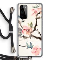 Japanse bloemen: OnePlus 9 Pro Transparant Hoesje met koord