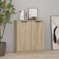 Dressoir 60x30x70 cm bewerkt hout sonoma eikenkleurig - thumbnail