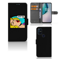 OnePlus Nord N10 Wallet Case met Pasjes Popart Oh Yes