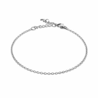 Fijne schakelarmband - Stainless steel - Zilver