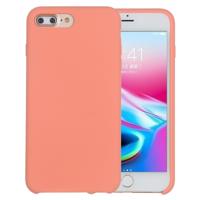 iPhone 7 Plus & 8 Plus Effen gekleurd Siliconen back cover Hoesje (licht oranje)