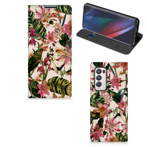 OPPO Find X3 Neo Smart Cover Flowers