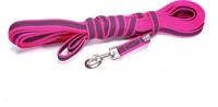 Lange lijn hond - Antislip - 20mm x 10m - Met handvat - Roze
