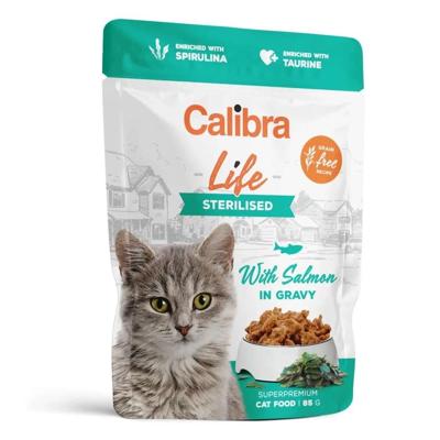 CALIBRA Cat Life pouch Sterilised Salmon in gravy - nat kattenvoer - 85g