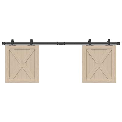 VidaXL Ophangset voor schuifdeur 152 cm koolstofstaal