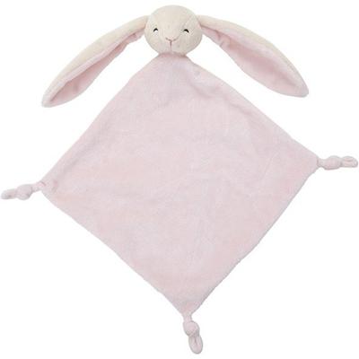 Nature Planet pluche knuffeldoekje/tuttel Konijn - roze - 40 x 40 cm - Baby knuffels