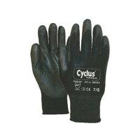 Cycplus werkhandschoen nylon s/7 l+r rode kraag cyclus 292561