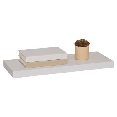 Zwevende wandplank Bassline - wit - 60 cm - hout - boekenplank - muurplank