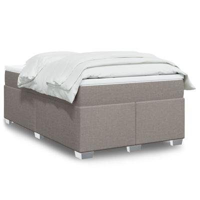 Boxspring met matras stof taupe 120x190 cm