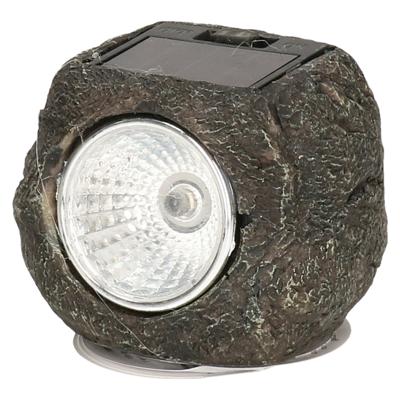 Cepewa LED lamp/spot - solar verlichting - steen vorm - LED - 13 x 9 cm - tuinverlichting