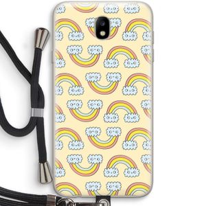 Regenboog: Samsung Galaxy J7 (2017) Transparant Hoesje met koord