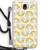 Regenboog: Samsung Galaxy J7 (2017) Transparant Hoesje met koord