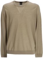 BOSS long-sleeved virgin wool jumper - Neutrals