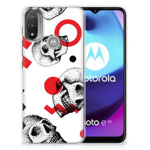 Silicone Back Case Motorola Moto E20 | E40 Skull Red