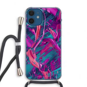 Pink Clouds: iPhone 12 mini Transparant Hoesje met koord