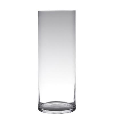 Hakbijl Glass cilinder Bloemenvaas - glas - transparant - D19 x H50 cm - Bloemen/takken/boeketten