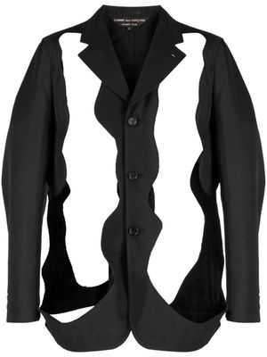 Comme des Garçons Homme Plus blazer à détails de découpes - Noir
