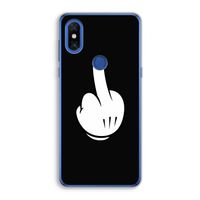 Middle finger black: Xiaomi Mi Mix 3 Transparant Hoesje