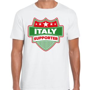 Italie / Italy schild supporter t-shirt wit voor heren