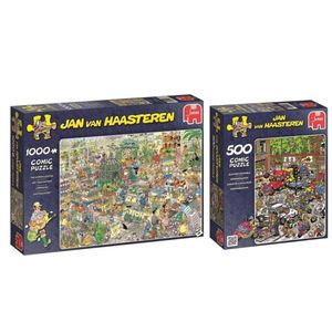 Jan Van Haasteren - Verkeerschaos 500 Stukjes & Het Tuincentrum 1000 Stukjes