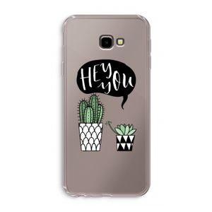 Hey you cactus: Samsung Galaxy J4 Plus Transparant Hoesje