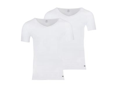 LOOKS by Wolfgang Joop Set van 2 heren T-shirts (Wit, XL)