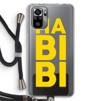 Habibi Blue: Xiaomi Redmi Note 10S Transparant Hoesje met koord