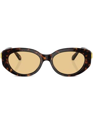 Swarovski Eyewear lunettes de soleil à effet écailles de tortue - Marron