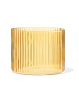 HEMA Glas voor geurkaars ⌀10x8.5cm ribbel geel (geel)