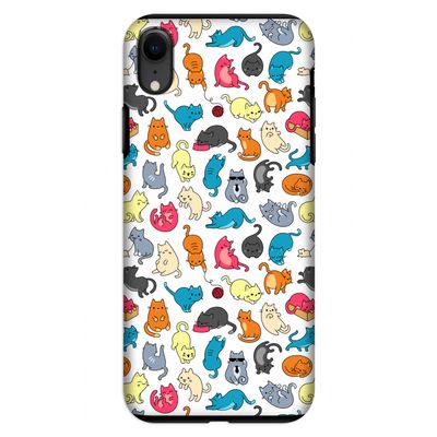 Kleurrijke katten: iPhone XR Tough Case