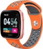 Fitbit Versa Dubbel Sport Band - Oranje Grijs Fitbit Versa Dubbel Sport Band - Oranje Grijs
