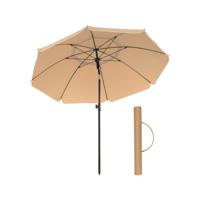 Strandparasol met UPF 50+ UV-bescherming, Taupe / Ø 160 cm