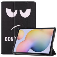 3-Vouw sleepcover hoes - Samsung Galaxy Tab S7 / Tab S8 - Don't Touch