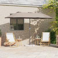 Tuinparasol Taupe 380 x 196 x 235 cm Poedergecoat staal