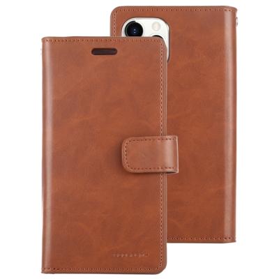 Voor iPhone 11 Pro kwik GOOSPERY MANSOOR horizontale Flip lederen draagtas met houder & kaartsleuven & portemonnee (bruin)