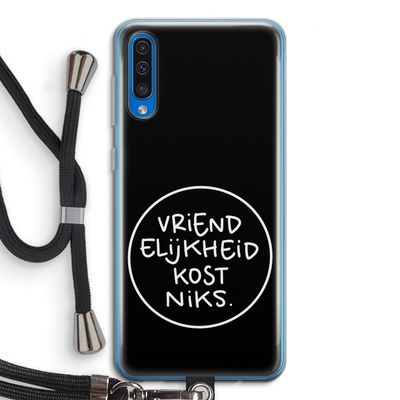 Vriendelijkheid: Samsung Galaxy A50 Transparant Hoesje met koord