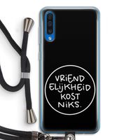 Vriendelijkheid: Samsung Galaxy A50 Transparant Hoesje met koord
