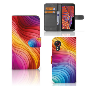 Book Case voor Samsung Galaxy Xcover 5 Regenboog